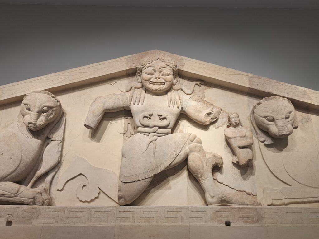 Gorgon pediment at the Archaeological Museum of Corfu