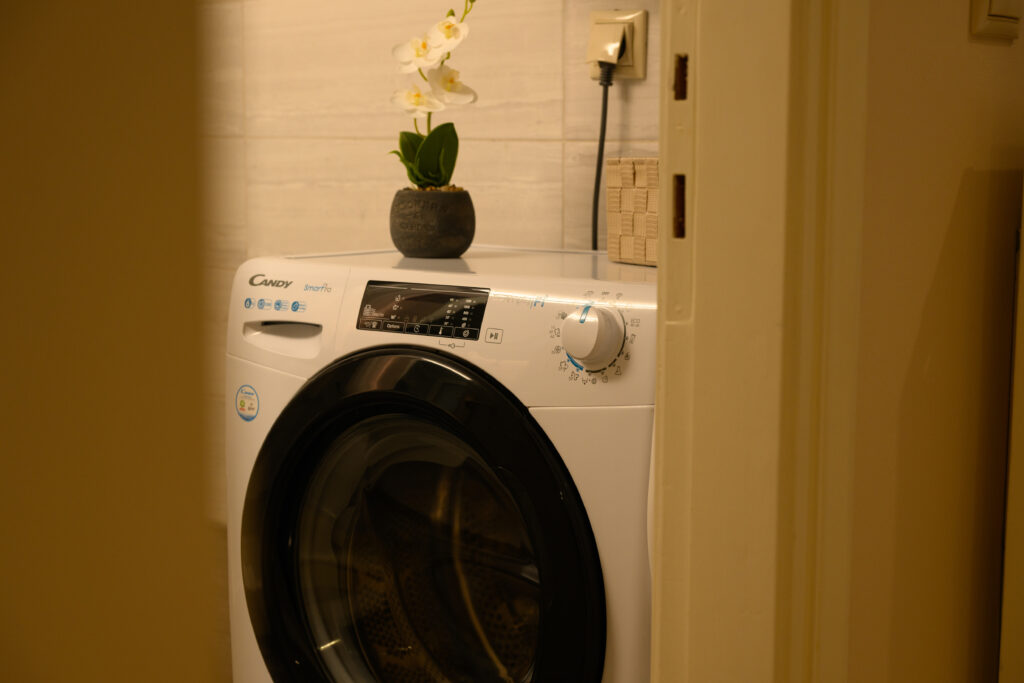 Washing machine at Nostalgia Corfu Town Apartments